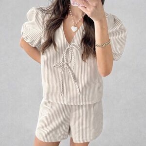 NWT TCEC striped lounge Set